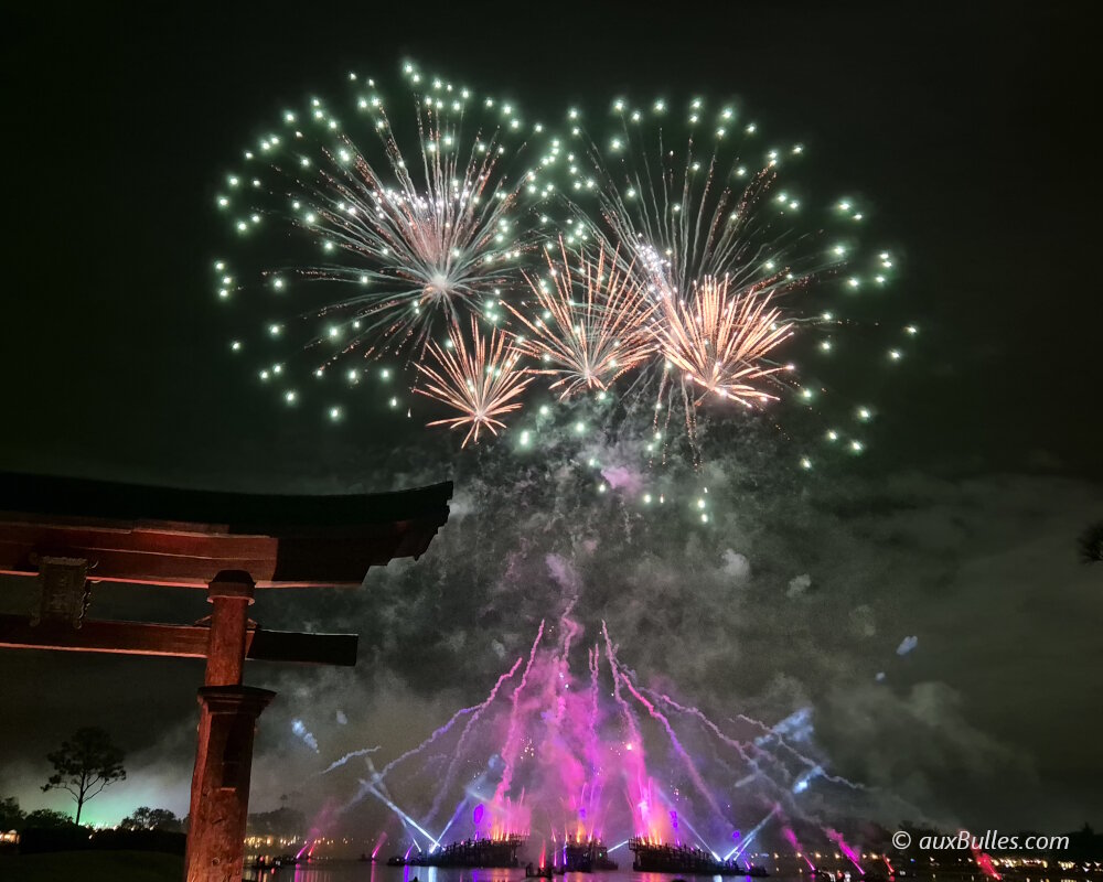 Le feu d'articifice en point d'orgue pour clôturer votre journée au parc Disney d'EPCOT