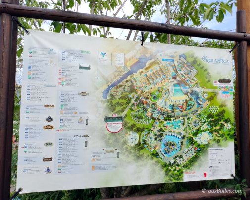 The map of Rulantica water park The map of Rulantica water park