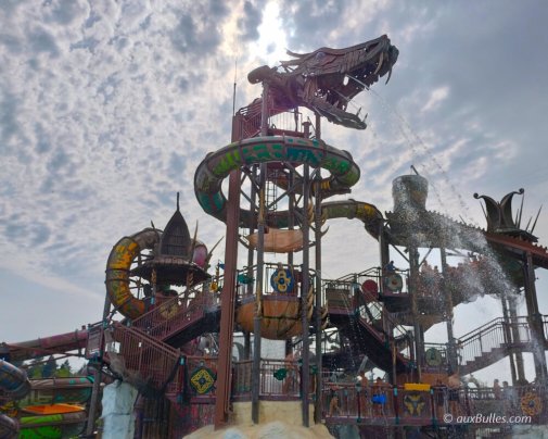 The outdoor water slides at Rulantica water park The outdoor water slides at Rulantica water park