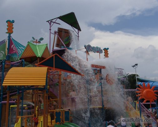 Watch out for the tidal wave from the overflowing giant bucket once it's full !