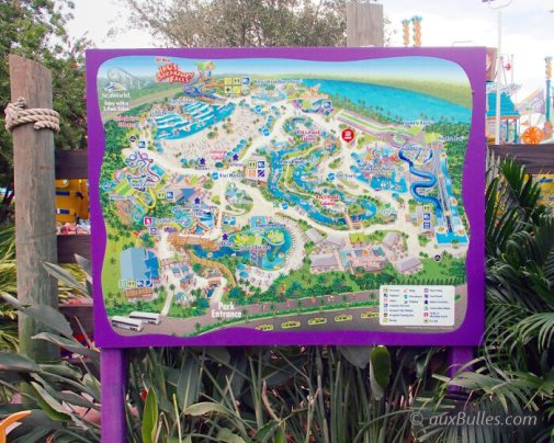 The Aquatica water park map, an essential tool upon arrival to find your way around