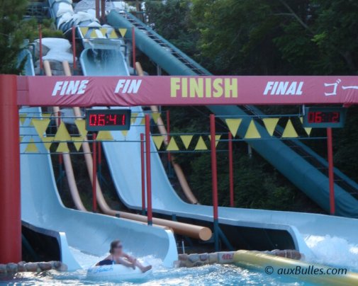 The finish line for slide races