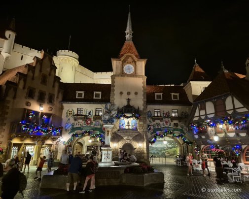 The Germany Pavilion at night