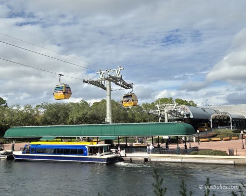 The Disney Skyliner connects Disney's EPCOT park to Hollywood Studios as well as certain Disney hotels
