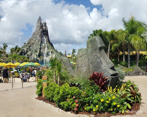 Volcano Bay water park with its iconic and impressive volcano