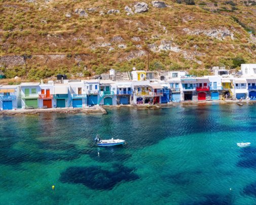 The fishing village of Klima on the island of Milos in the Cyclades